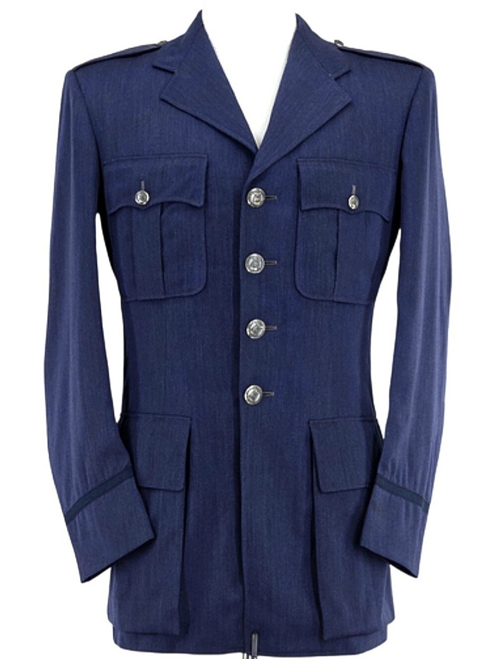 Vintage Siebler Custom Luxury Tailored Military Jacket Mens Medium 1951 USA Blue